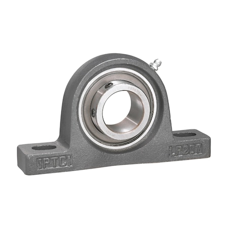 Iptci Pillow Block Ball Bearing Mounted Unit, 1.13 in Bore, Set Screw Locking SBLP206-18G